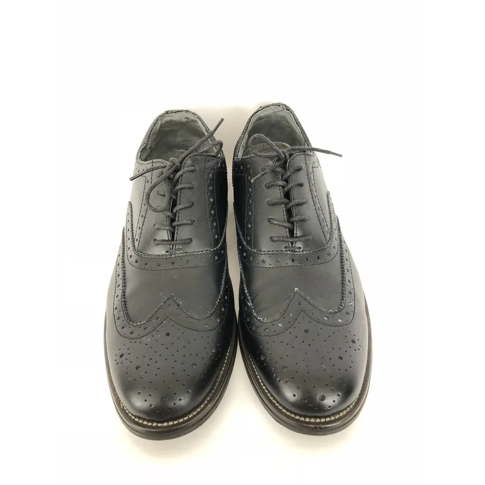 Steve Madden Mens Wingtip Dress Shoe Lace Up Black US 13 EUC‎ SH209